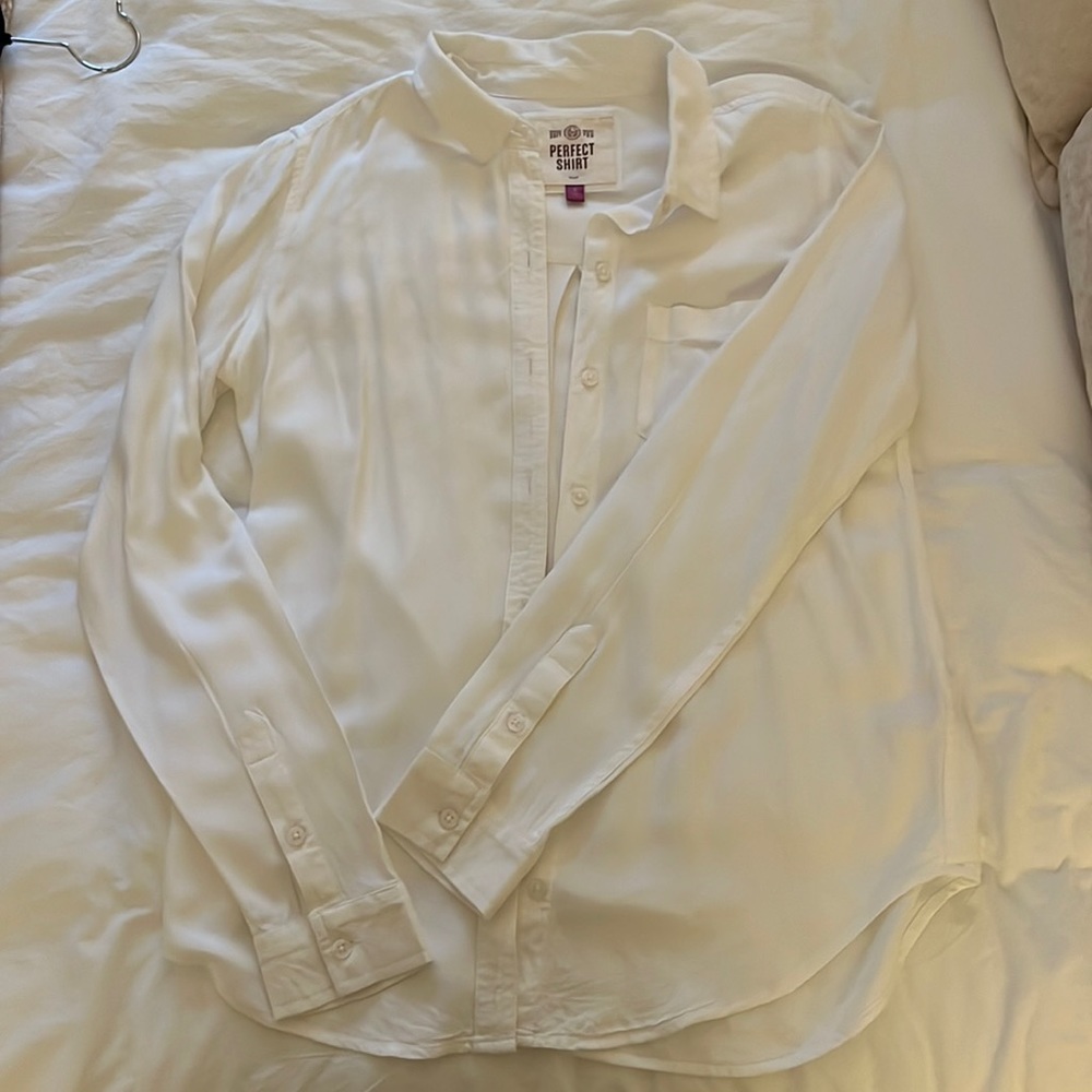 Soft White long-sleeve button down